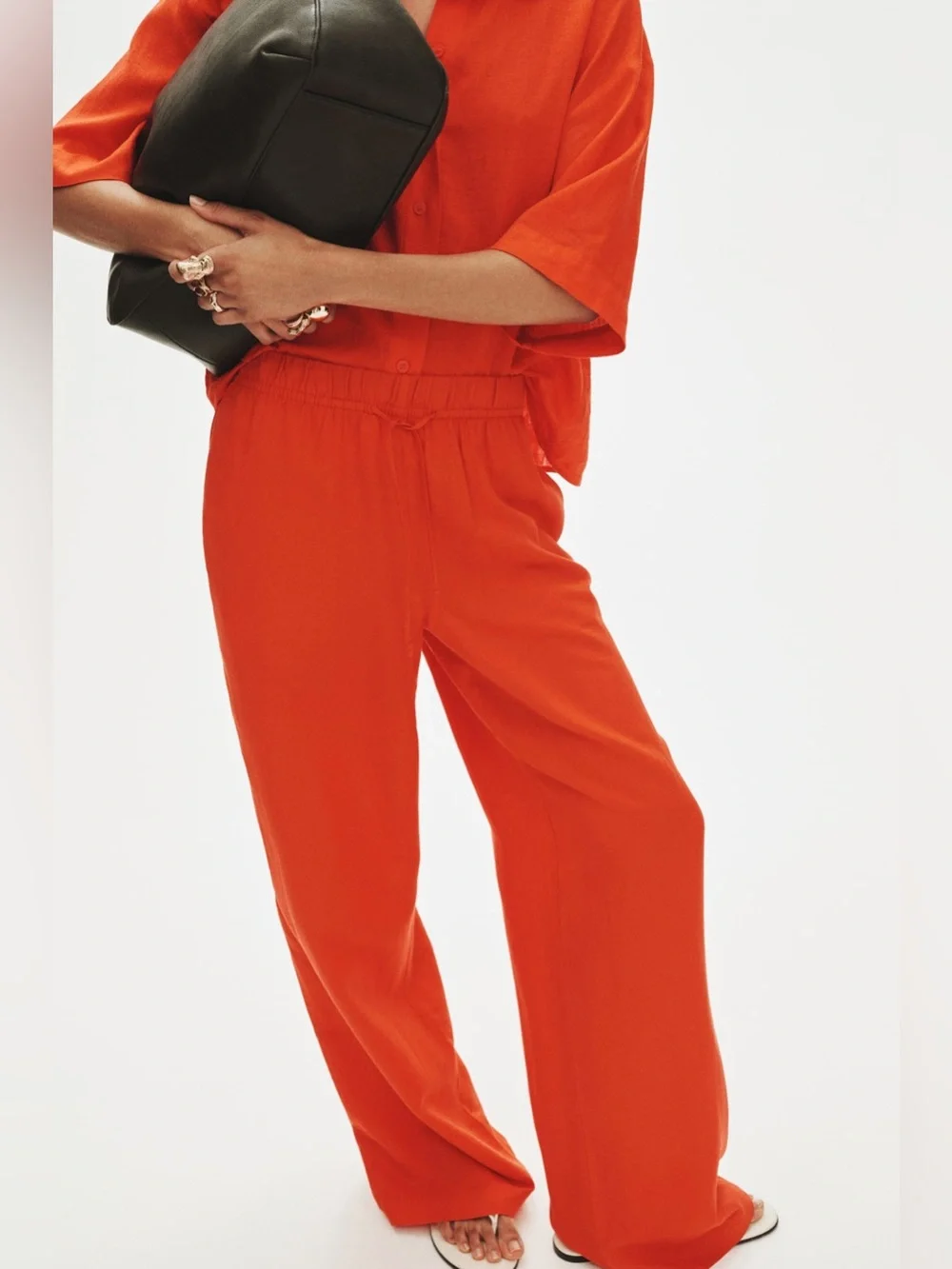H&M linen blend pants